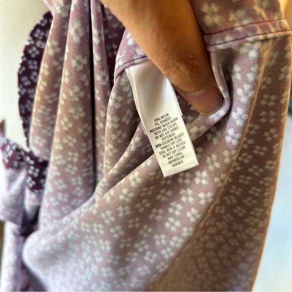 Bonobos Purple White Floral Slim Fit Button Front Shirt - Medium - Picture 8 of 9